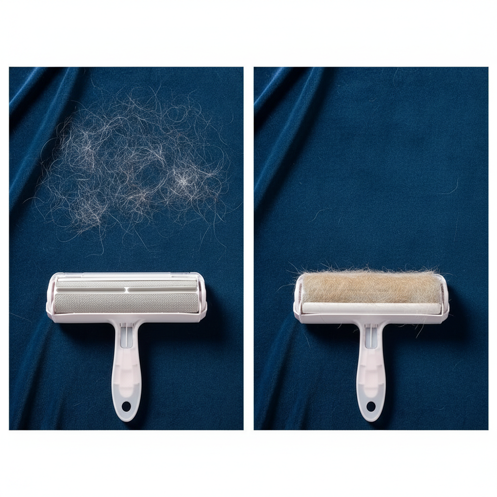Self-Cleaning Reusable Pet Hair Roller – Efficient Fur Removal Tool